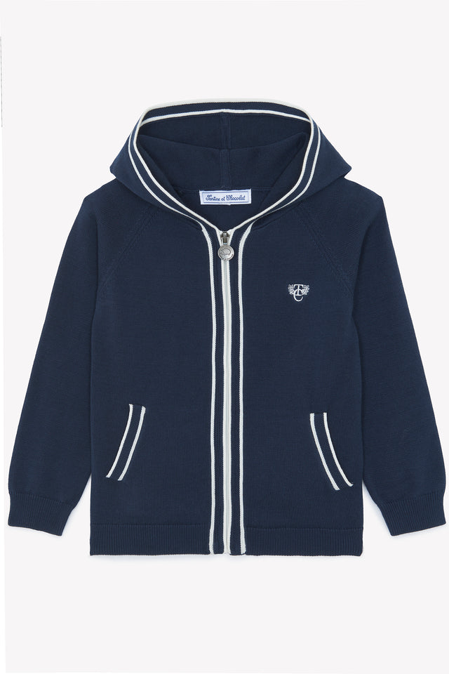 Weste - Marineblau Strickwaren - Image principale