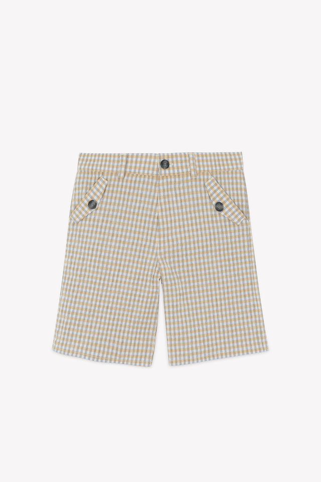 Kurze Hose - Schatz Karo Zweifarbiges Gingham - Image principale