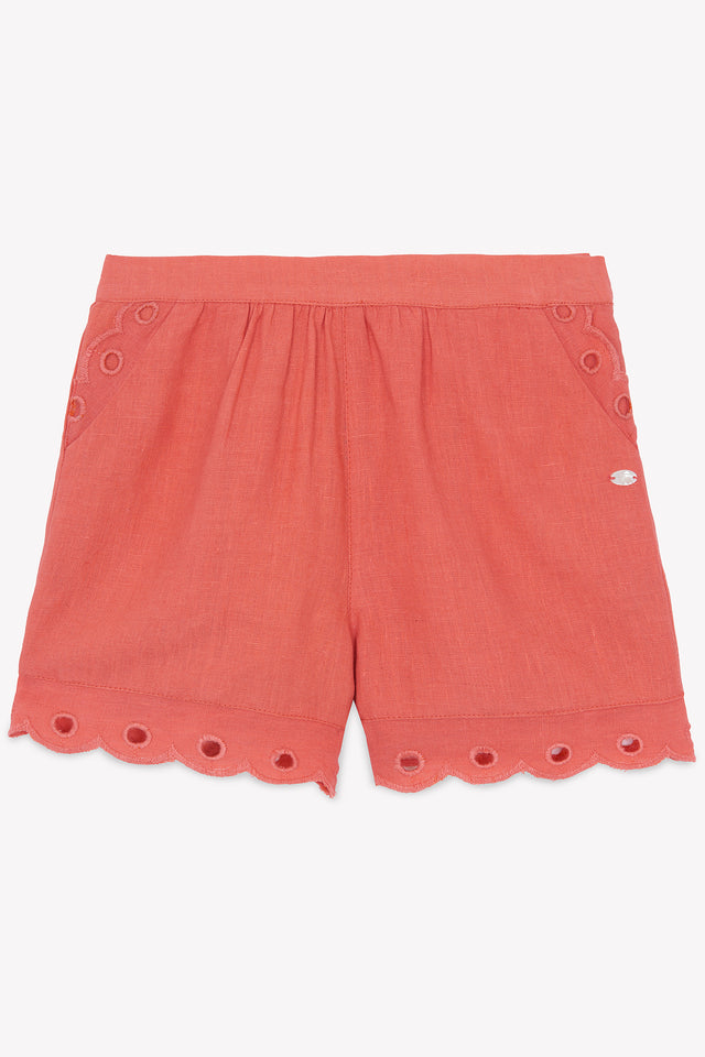 Short - Corail lin détails ajourés - Image principale