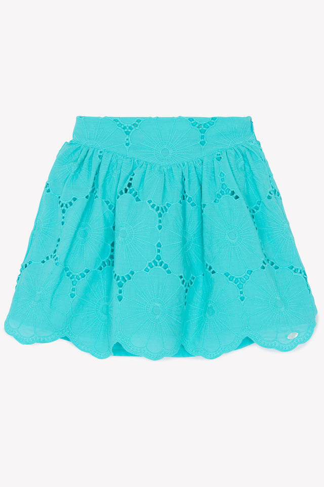 Jupe - Aigue marine broderies anglaises - Image principale
