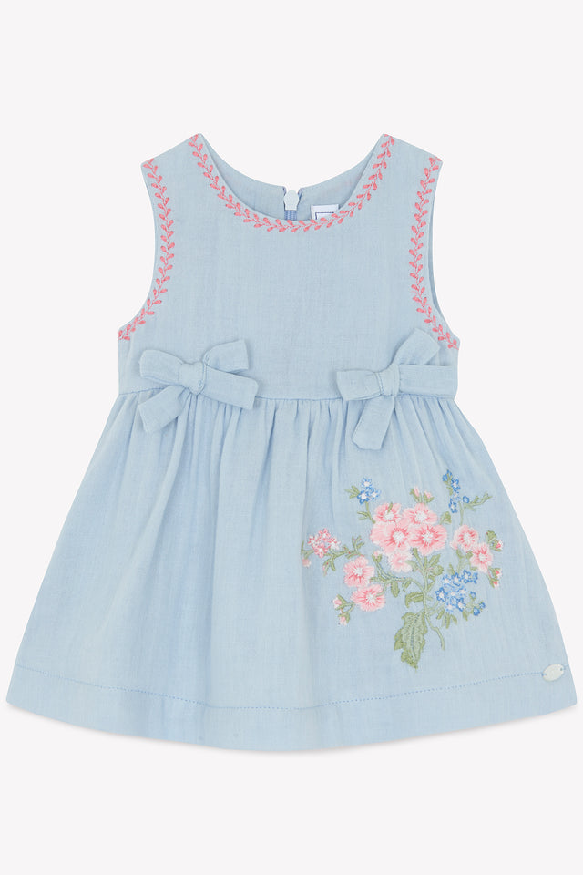 Vestito - Blu nodi di dettagli celesti - Image principale