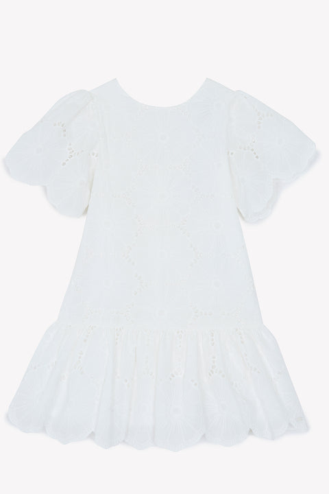 Vestido - Blanco bordado ingles - Image principale