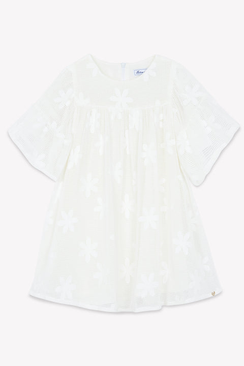 Robe - écru broderie fleurs - Image principale