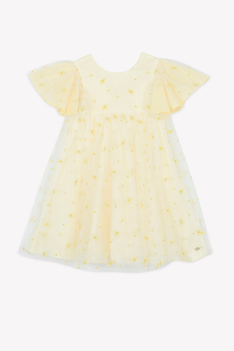 Vestido - Flores de tul polen. - Image principale