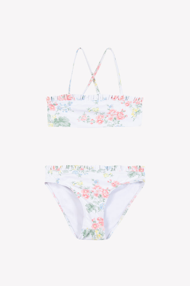 Swimsuit - ecru 2 pieces Print flowery - Image principale