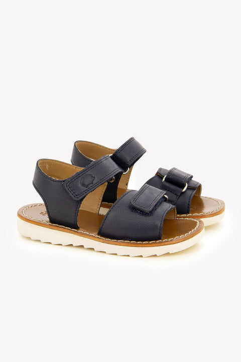 Sandalen - Leder Blau Marine - Image principale