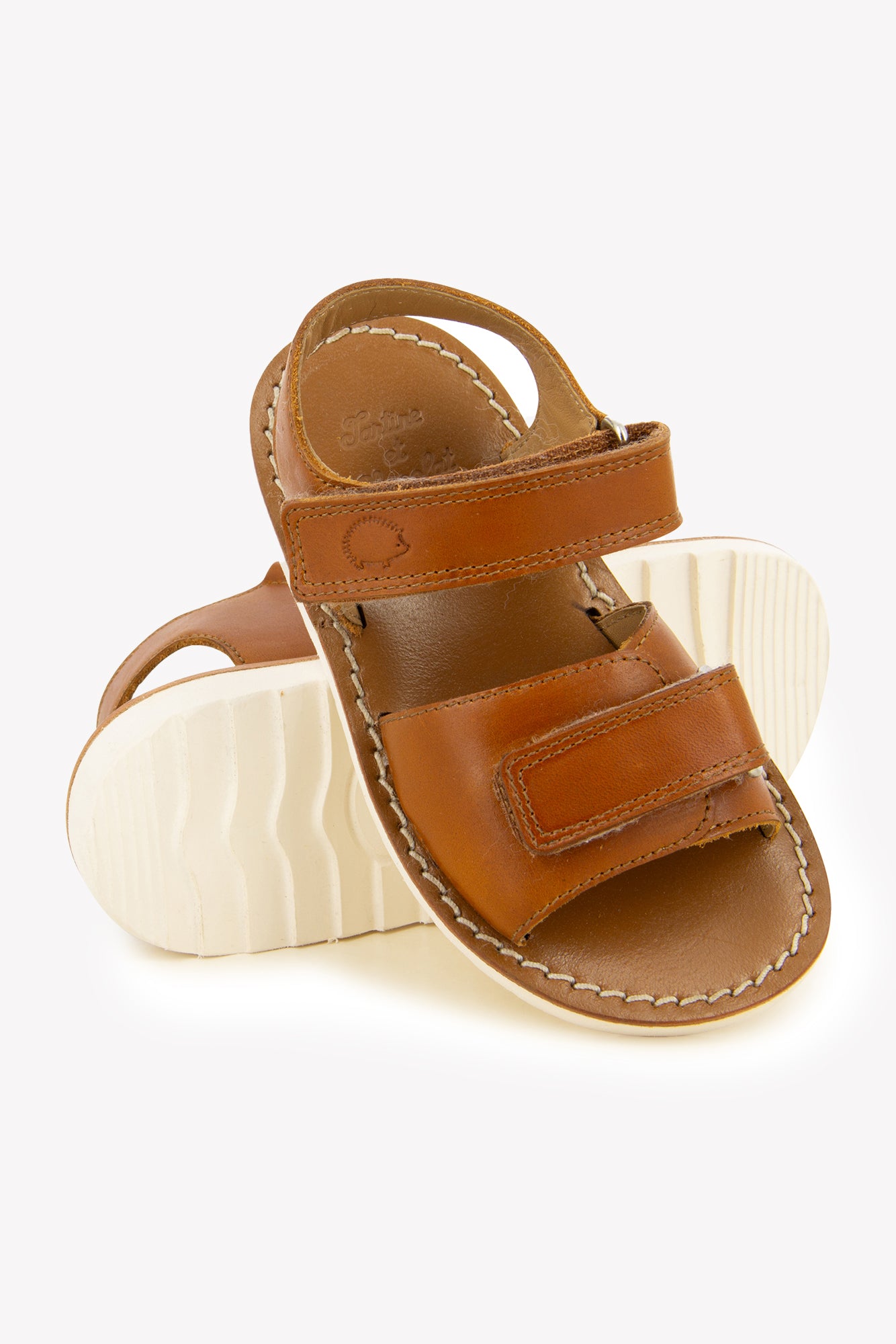 Sandals - Cognac brown leather
