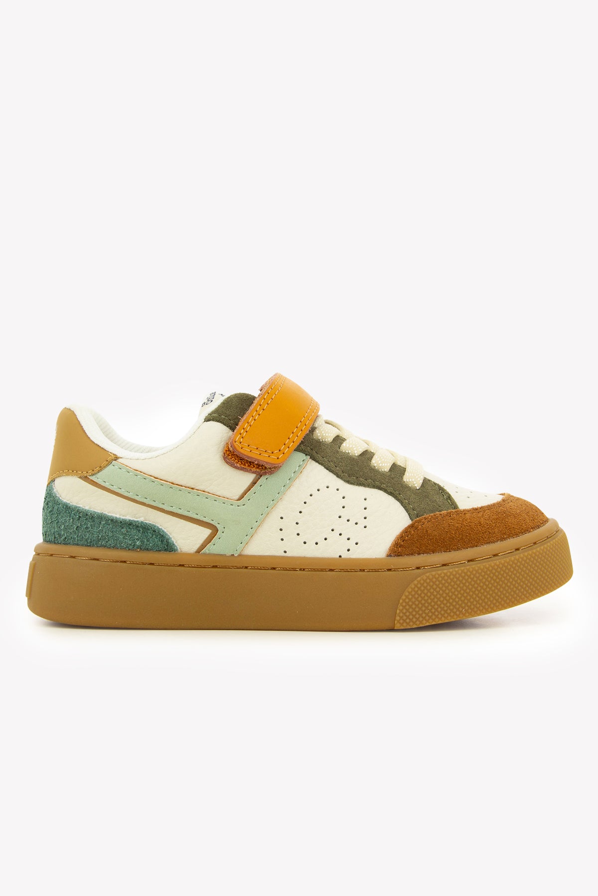 Sneakers - Saliegroen leer