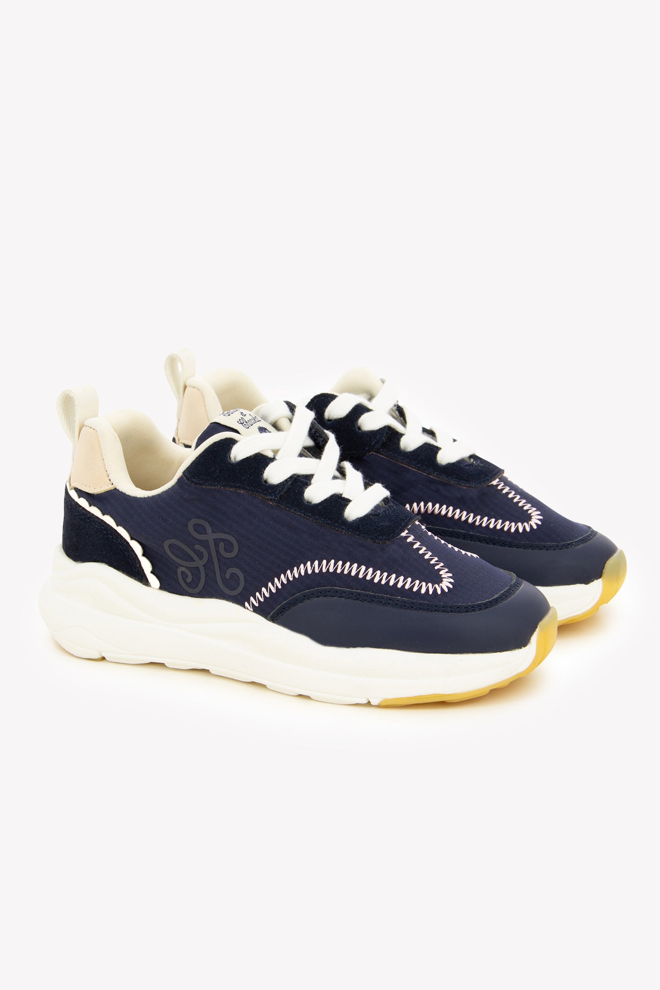 Zapatillas - Piel Azul azul marino