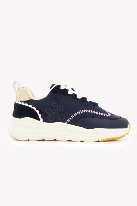 Baskets - Cuir bleu navy - Image principale