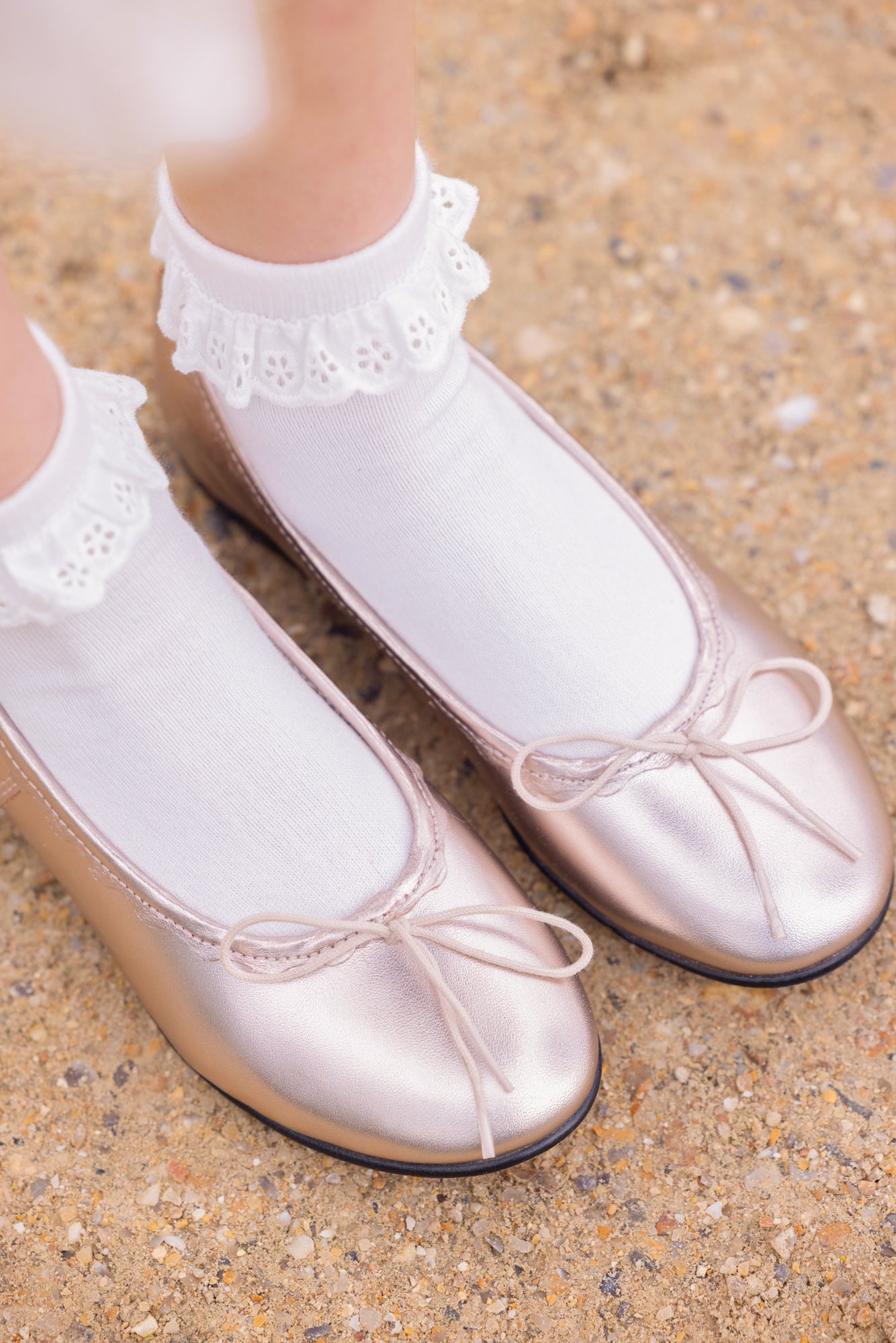 Ballerines - Cuir or