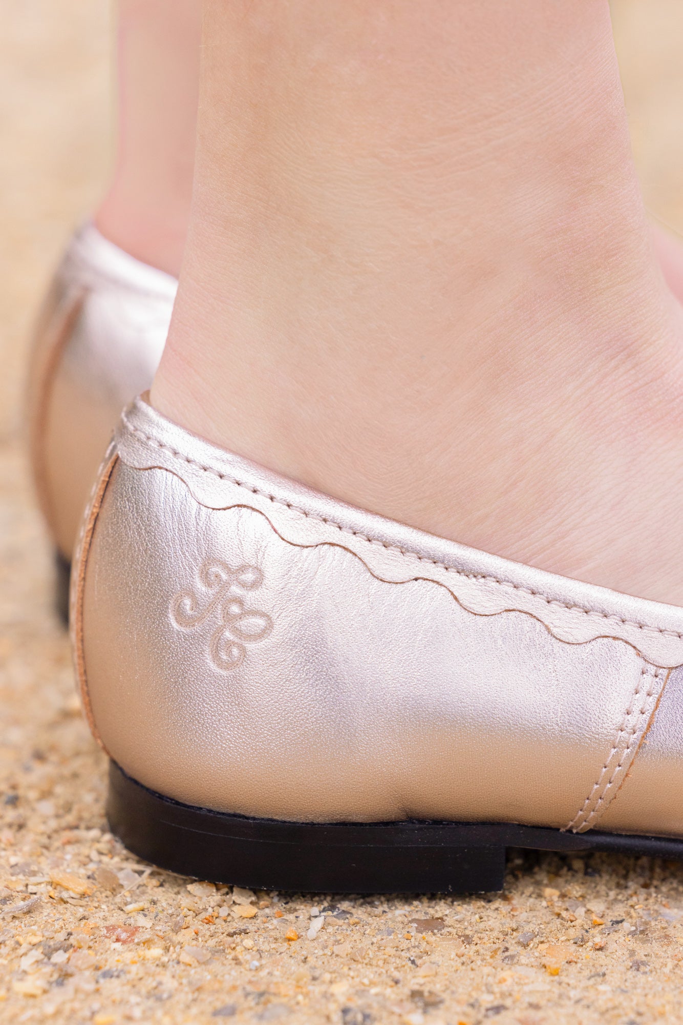 Ballerines - Cuir or