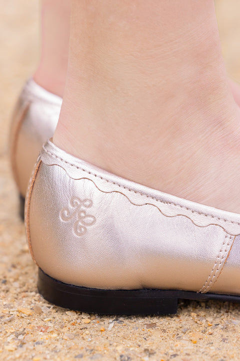 Ballerines - Cuir or - Image principale