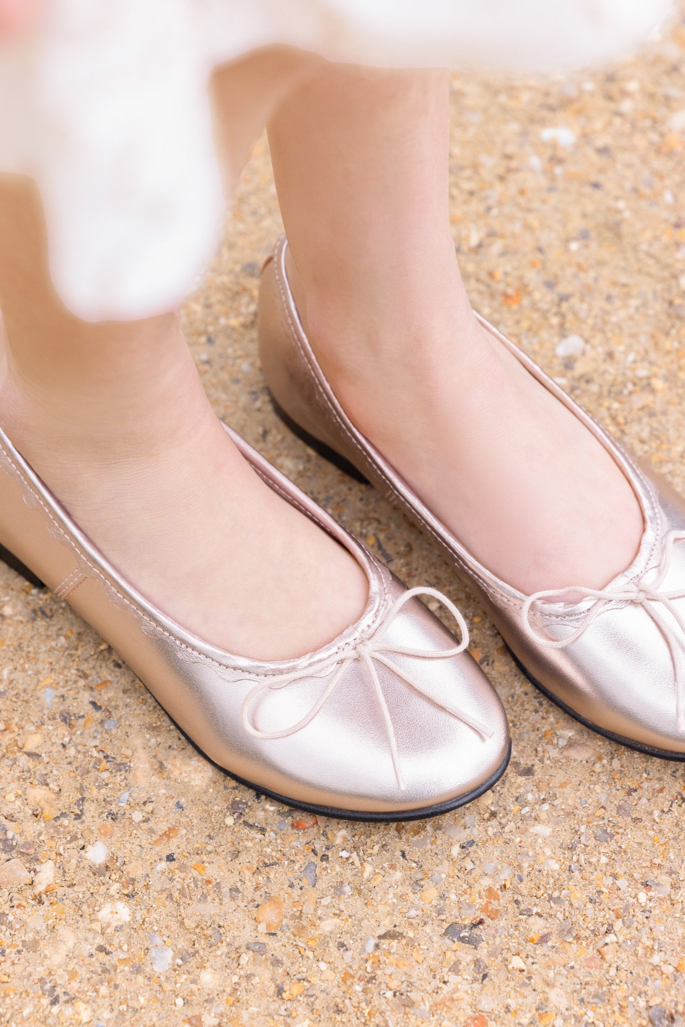 Ballerines - Cuir or