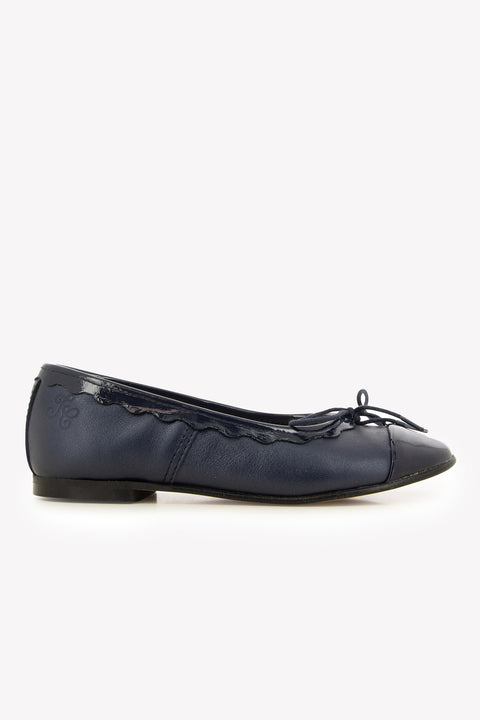 Ballerines - Cuir marine - Image principale