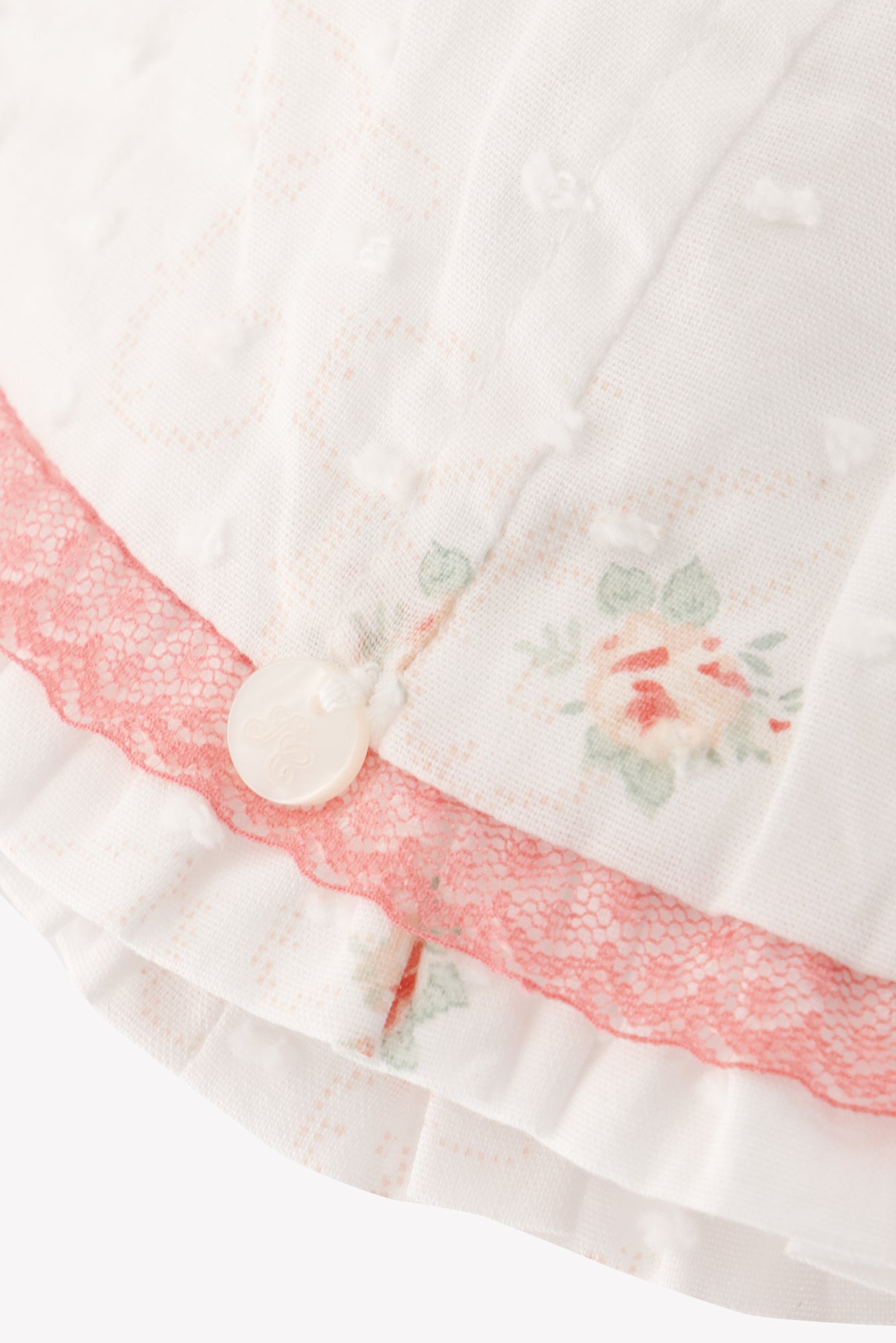 Gorro - Blanco tela Plumetis