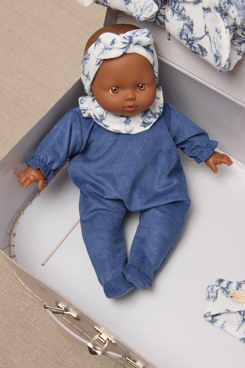 Valigia Sidonie - Minikane x Tartine et Chocolat Toile de Jouy Blu - Image principale