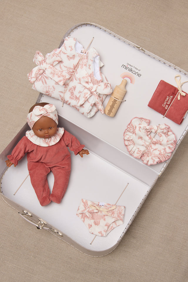 Valigia Sidonie - Minikane x Tartine et Chocolat Toile de Jouy Rosa - Image principale