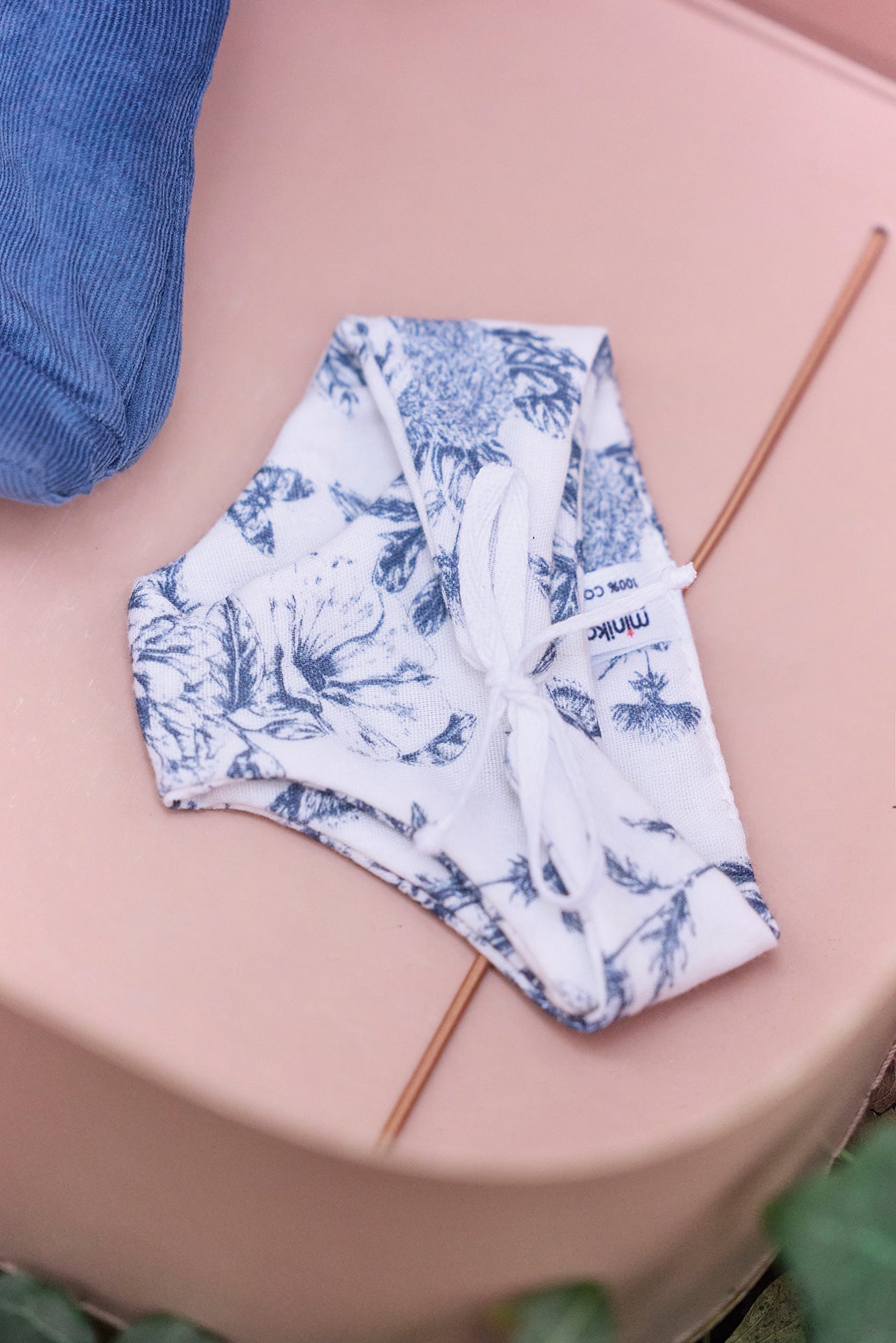 Maleta Sidonie - Minikane x Tartine et Chocolat Toile de Jouy Azul