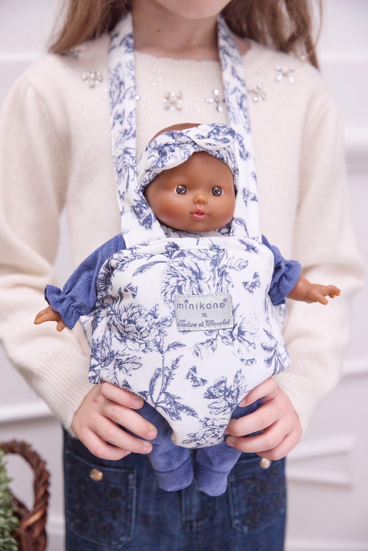 puerta Muñeca - Minikane x Tartine et Chocolat Toile de Jouy Azul