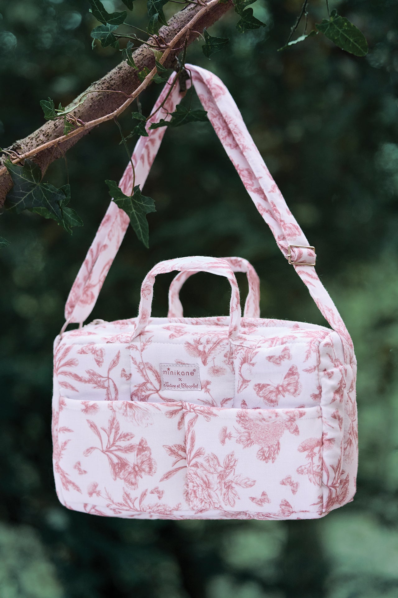 bolsa de maternidad Muñeca - Minikane x Tartine et Chocolat Toile de Jouy Rosa