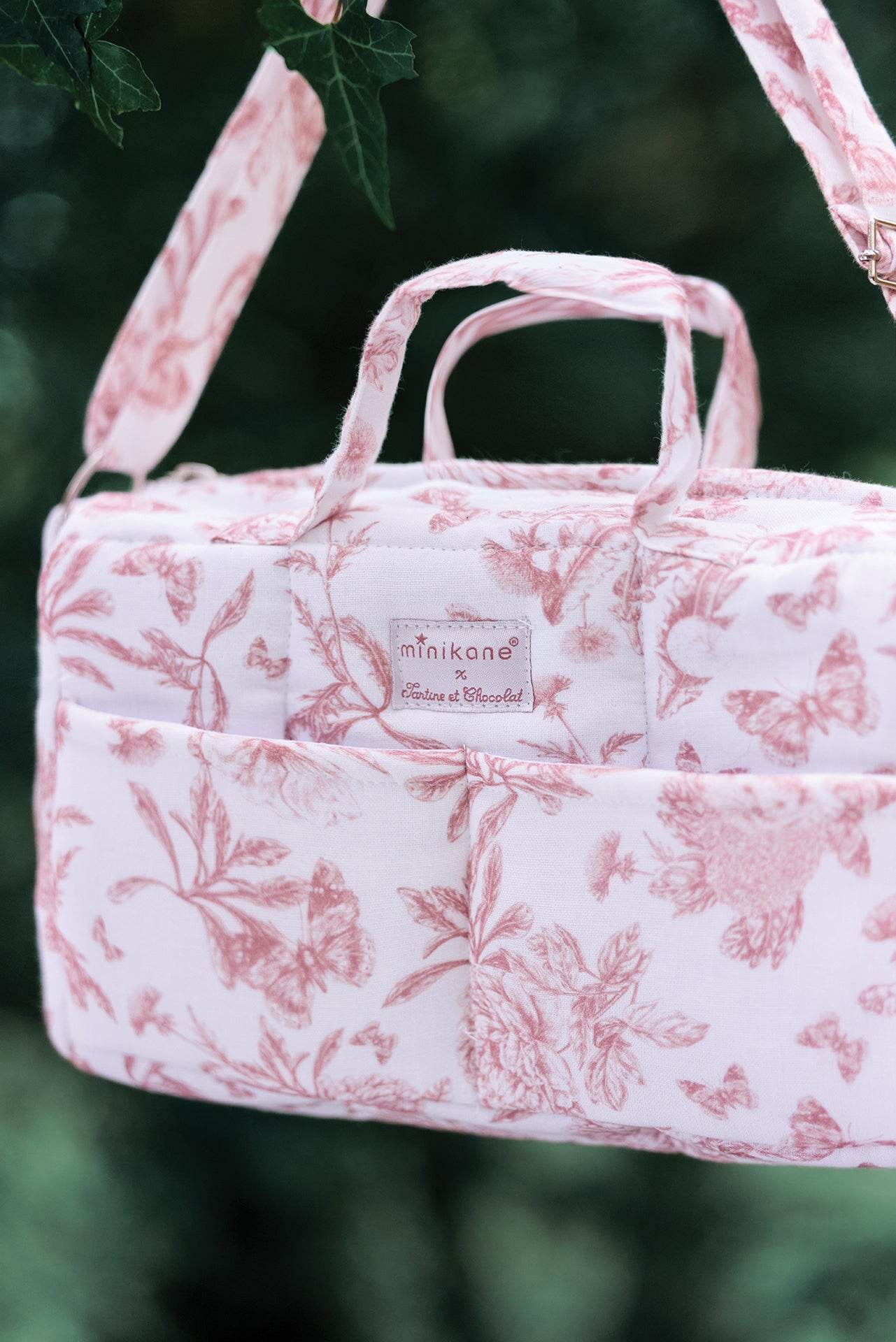 bolsa de maternidad Muñeca - Minikane x Tartine et Chocolat Toile de Jouy Rosa