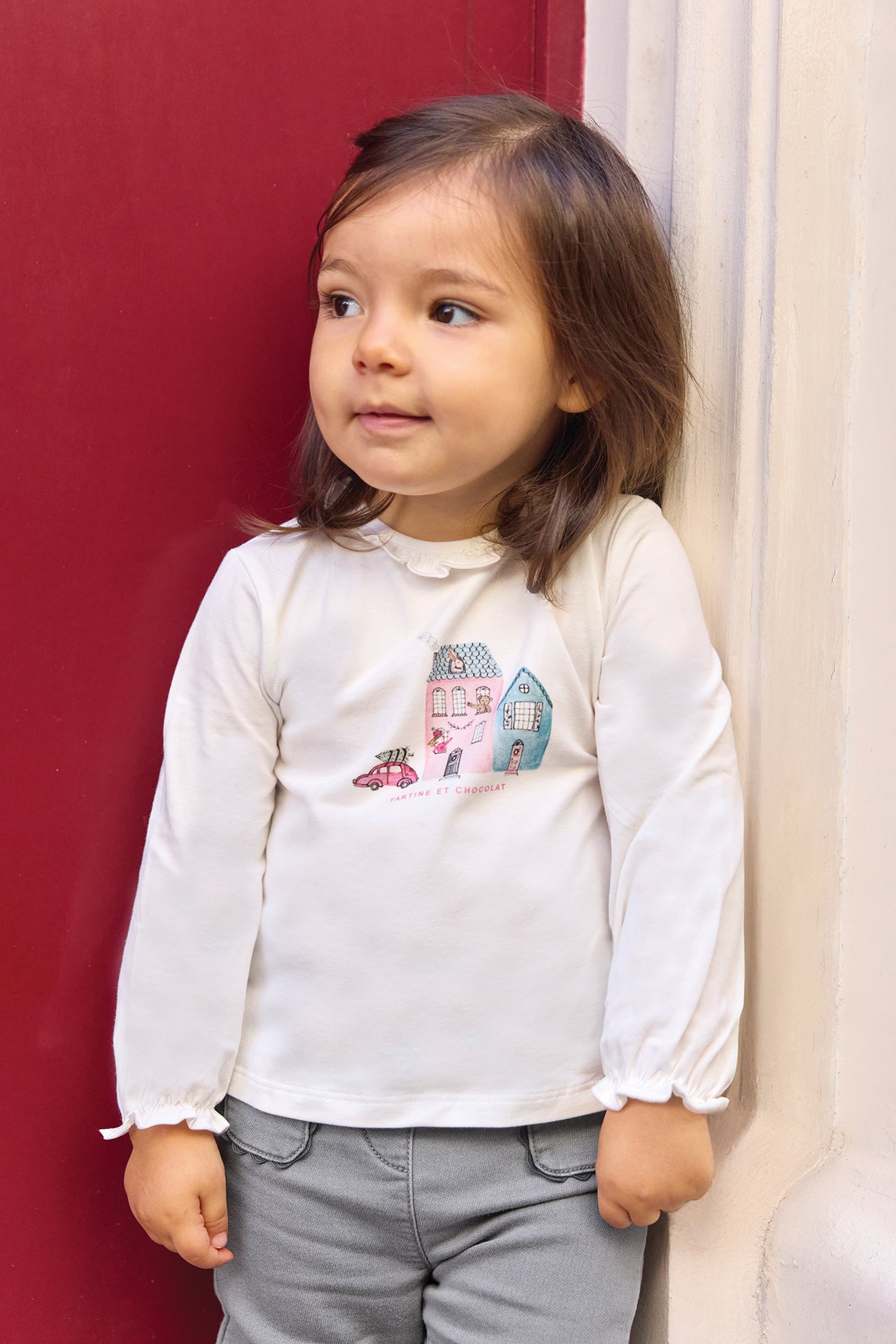 T-shirt - Prune illustration maison de campagne