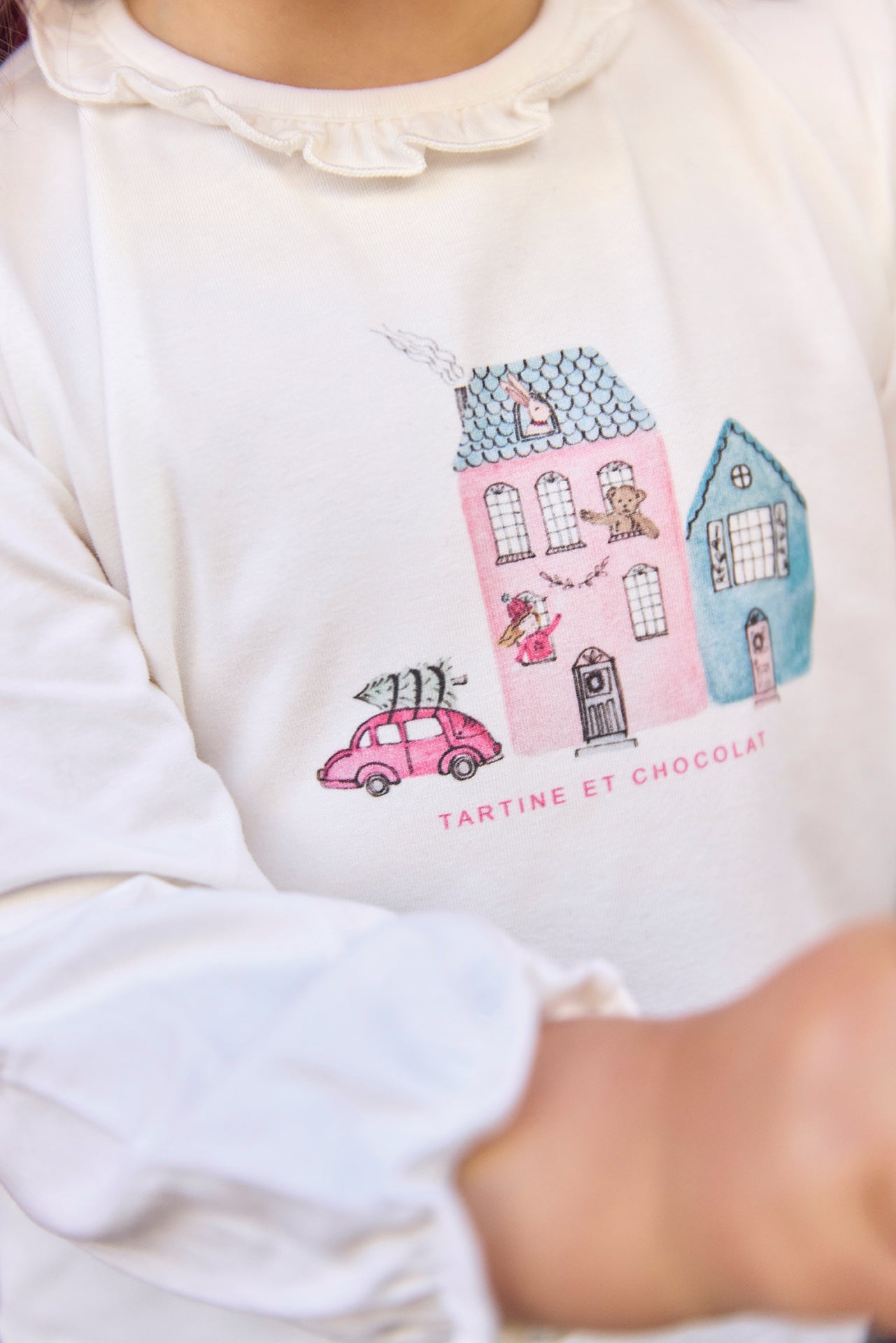 T-shirt - Prune illustration maison de campagne