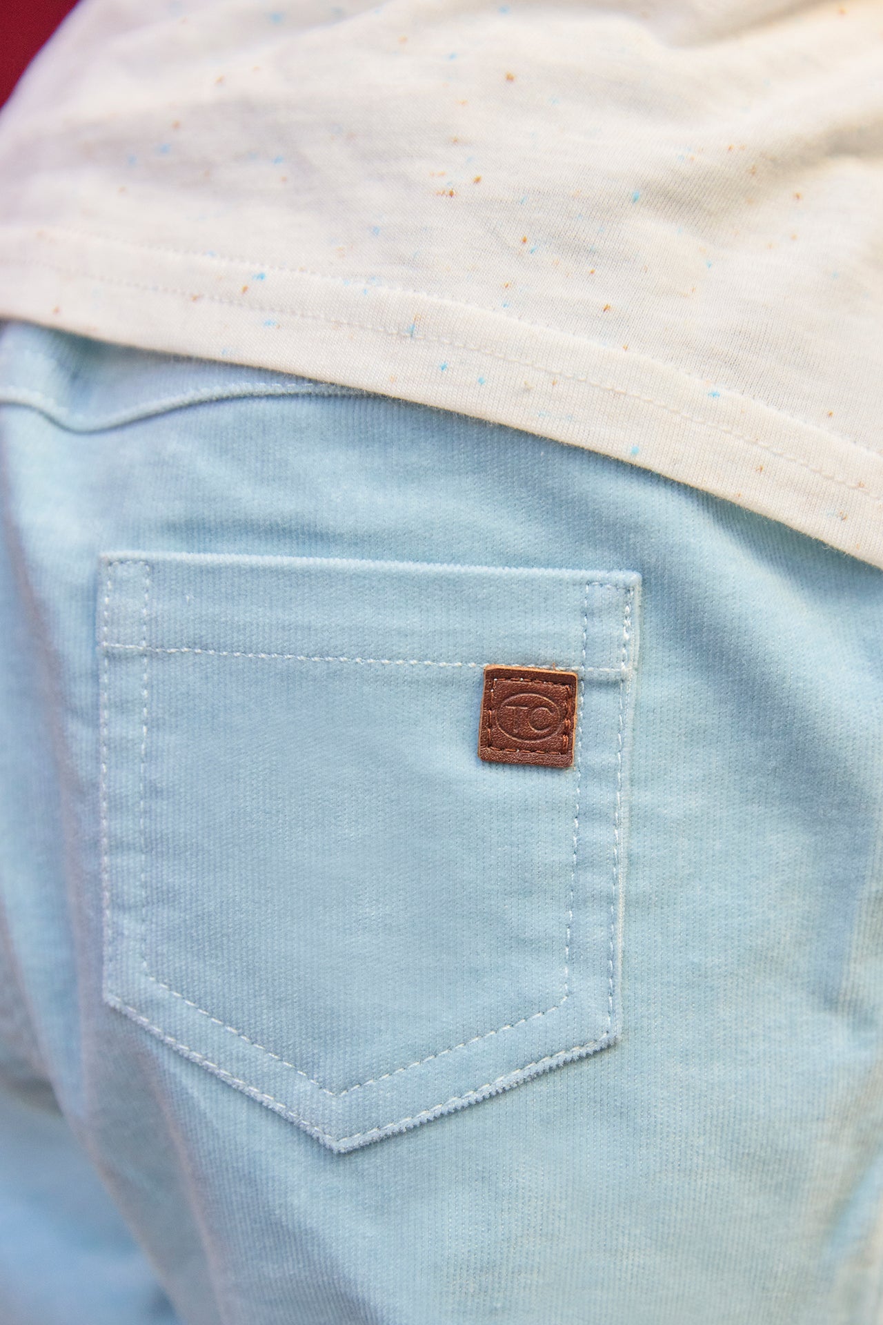 Pantalon - Bleu glacier en velours