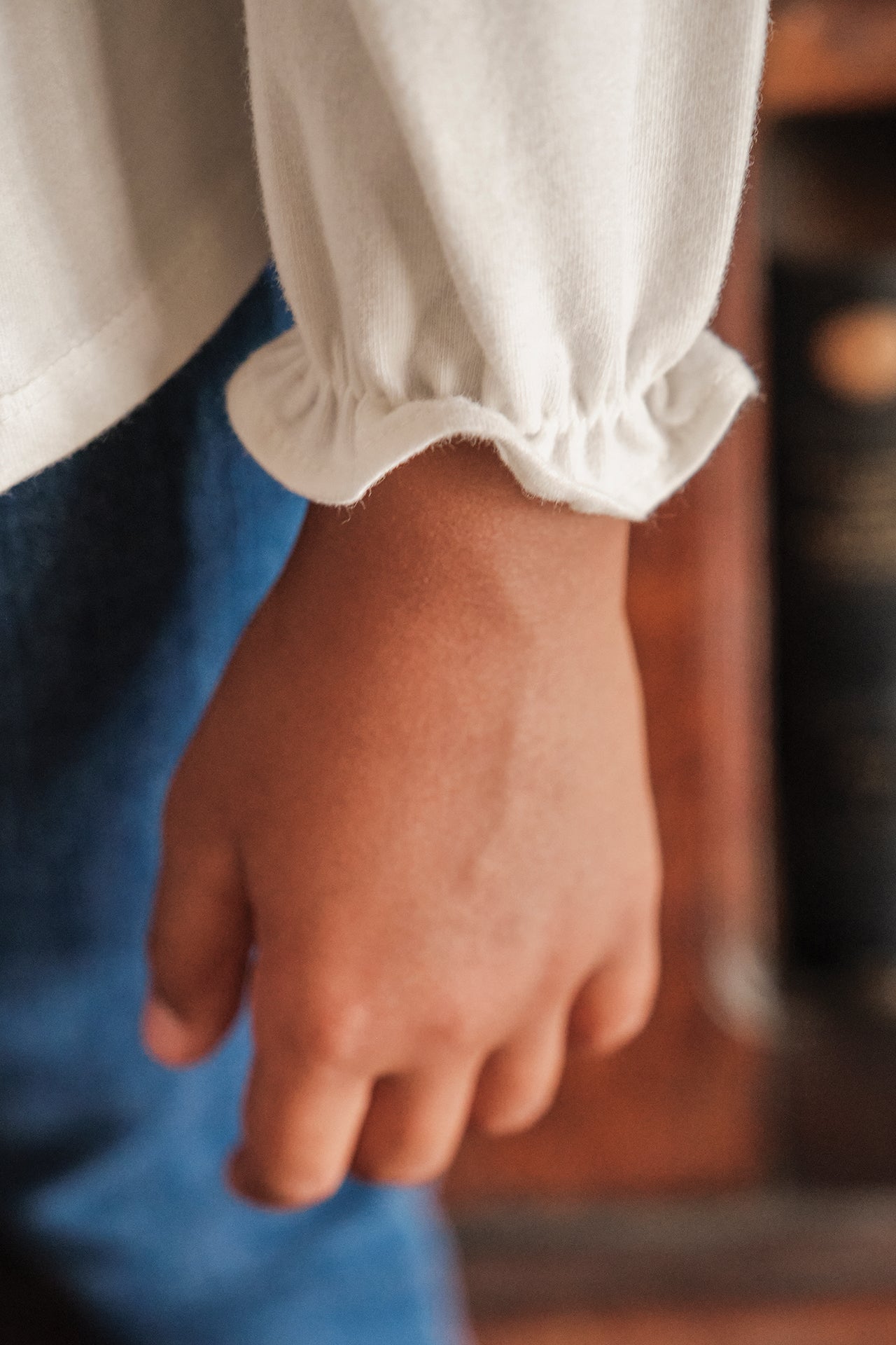 T -shirt - Ecru pluizig