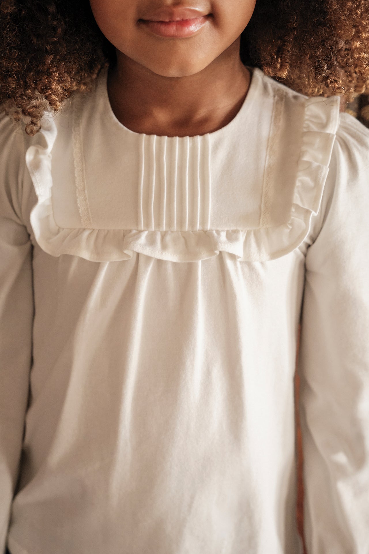 T -shirt - Ecru pluizig