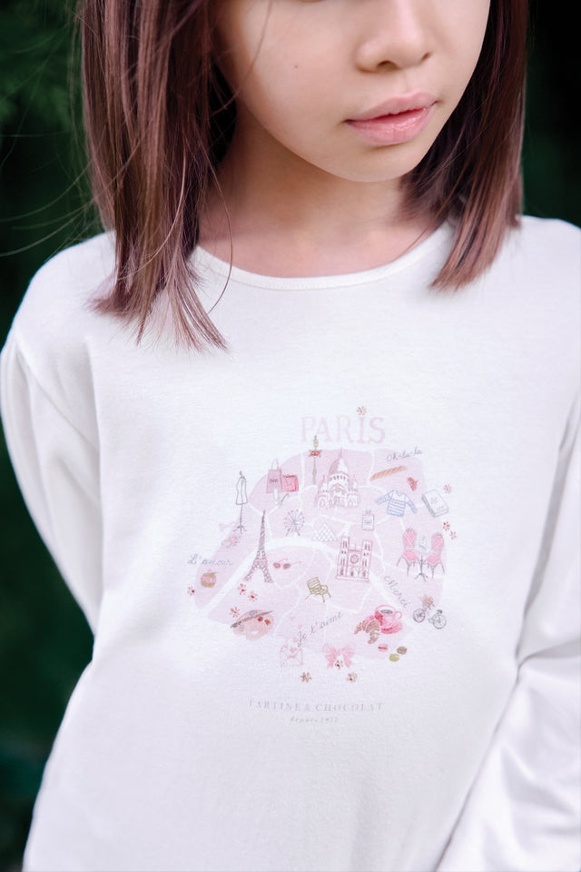 T-shirt - Ecru Illustration Paris - Image principale