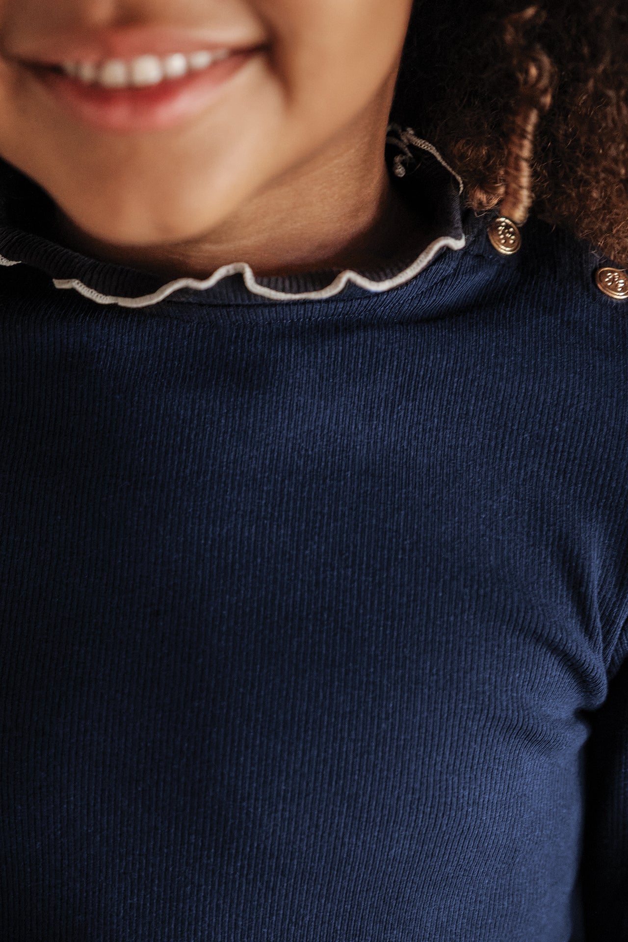 Onderstaand-Trui - Navy Trecherhals