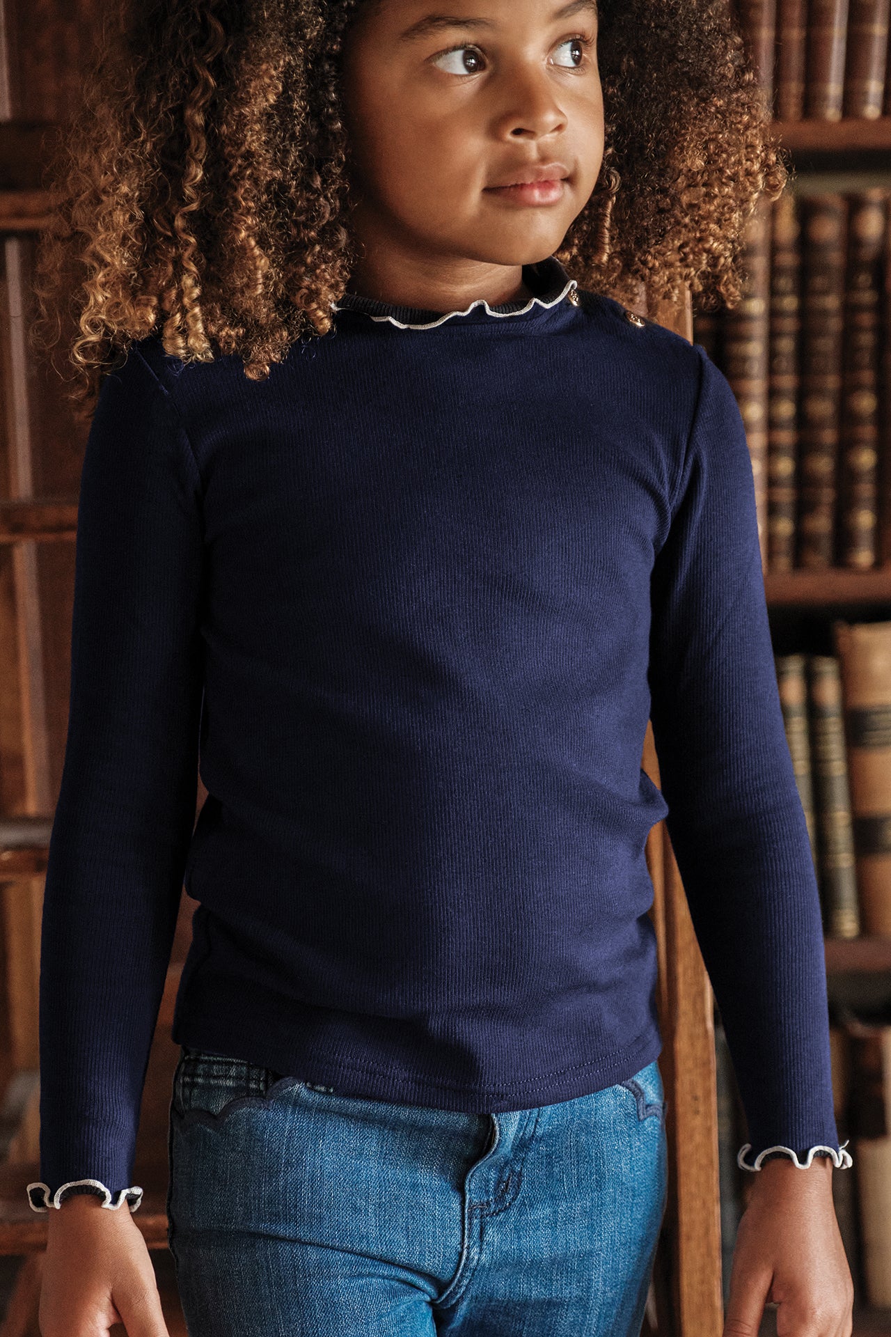 Onderstaand-Trui - Navy Trecherhals