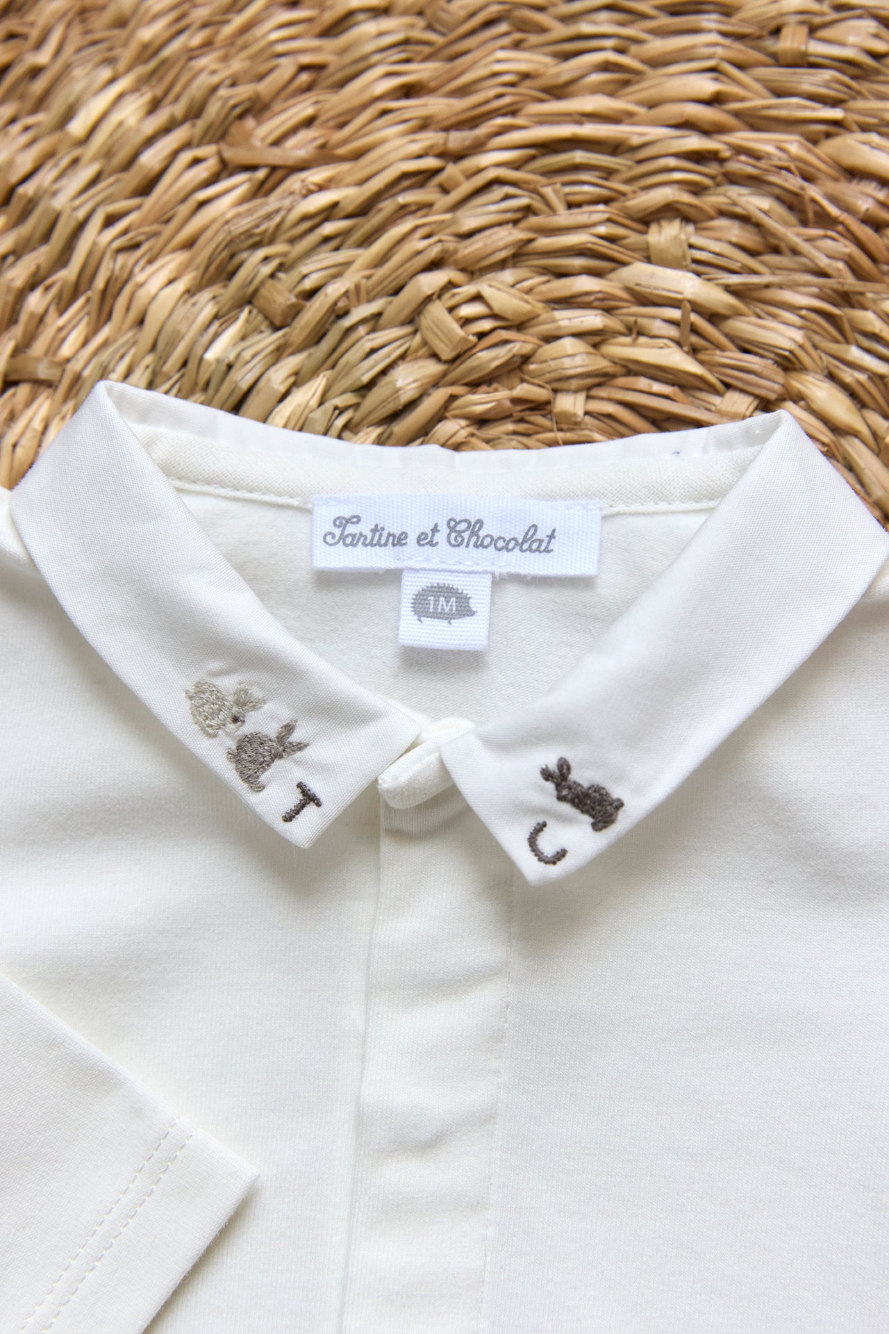 Lichaam - Ecru Borduurwerk konijn