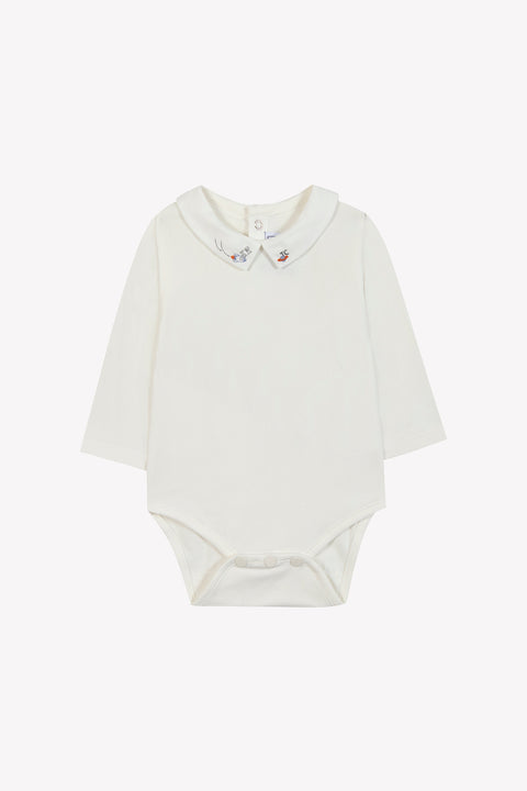 Body - Ecru broderie petit robot - Image principale