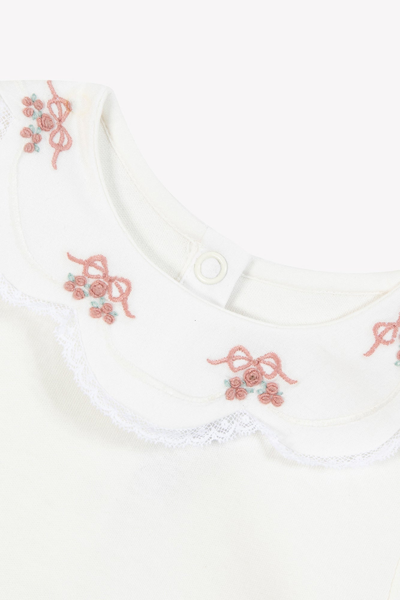 Body - Ecru broderie petits trésors