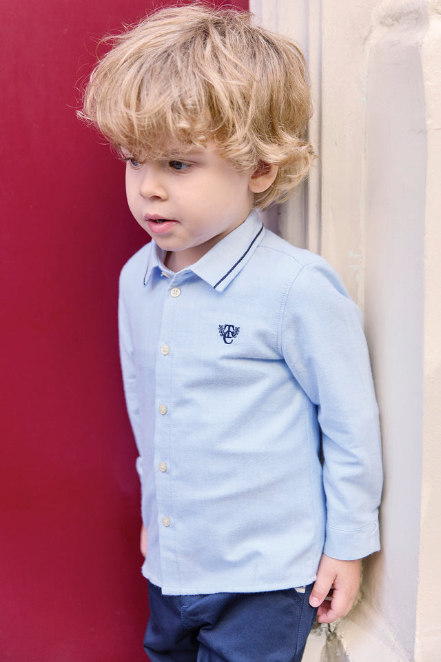 Chemise - Bleu grisé monogramme TC - Image principale