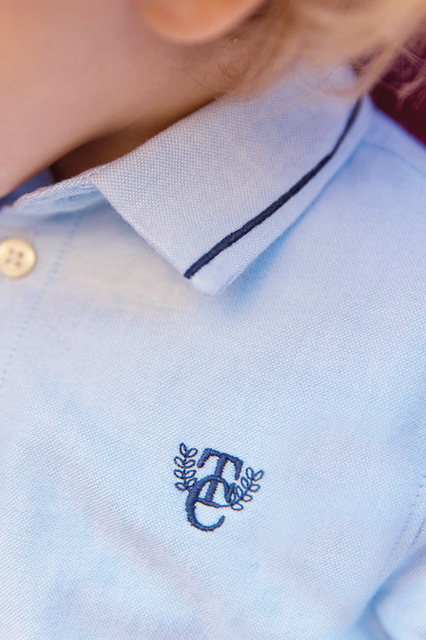 Chemise - Bleu grisé monogramme TC - Image principale