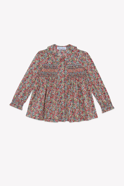 Tunique - Tissu liberty manche smock - Image principale