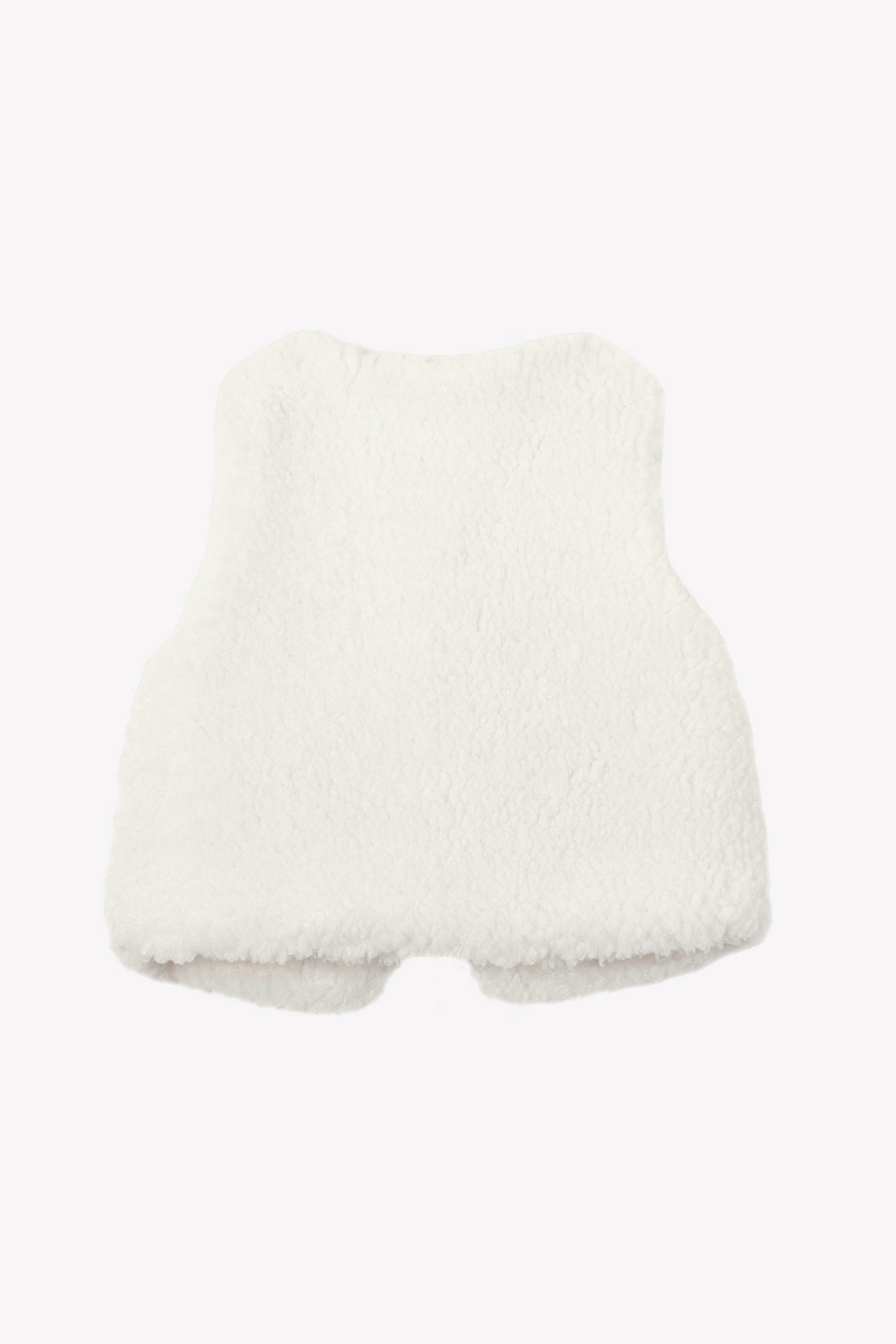 Gilet - Ecru imitation fourrure