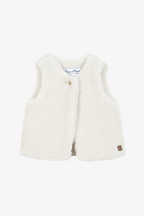 Gilet - Beige imitation fourrure - Image principale