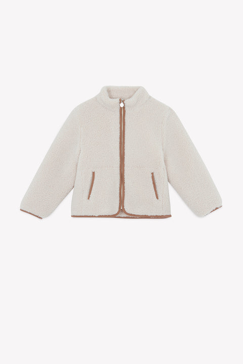 Gilet - Beige imitation fourrure mouton - Image principale