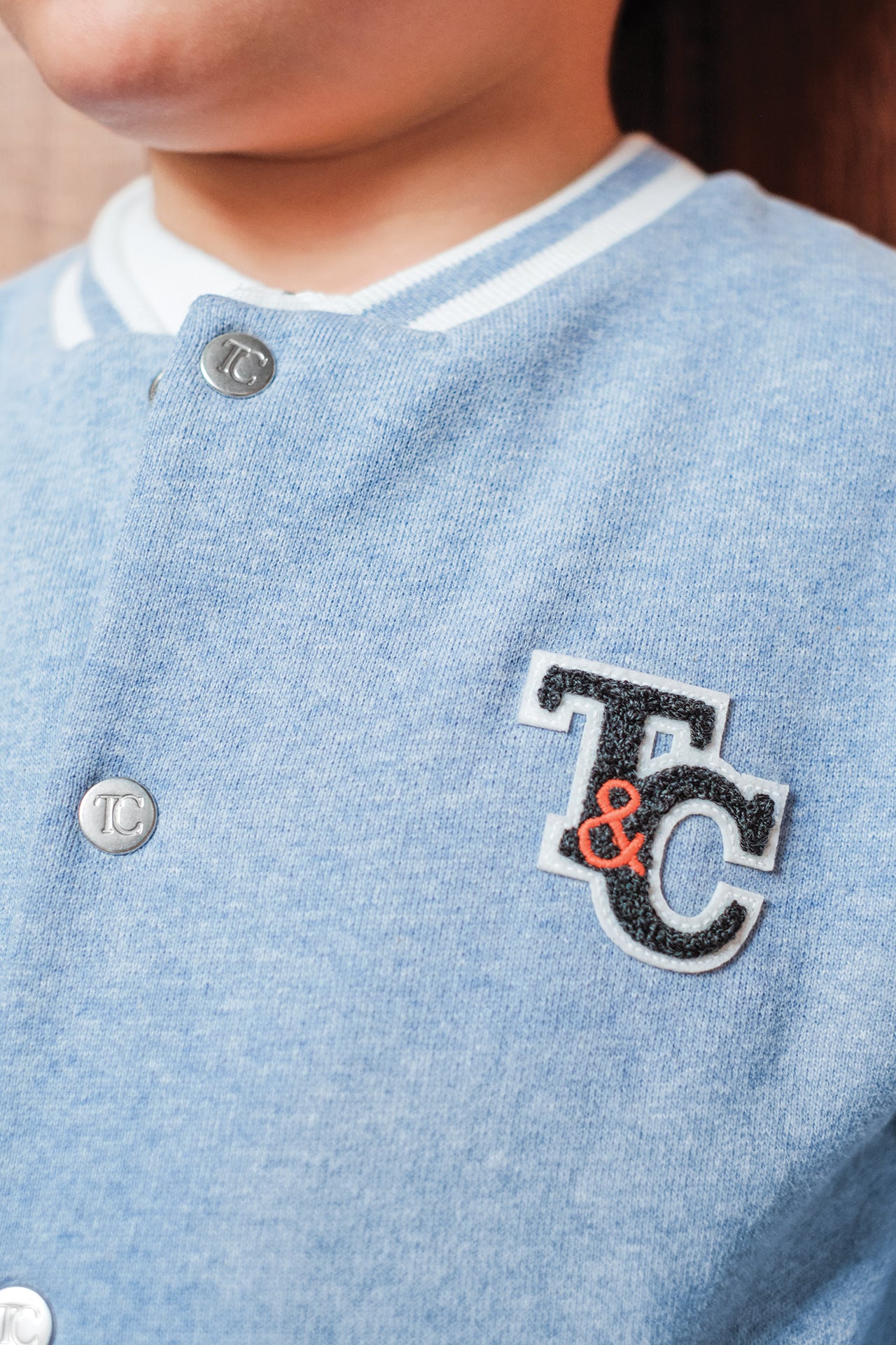 Gilet - Bleu grisé effet bomber