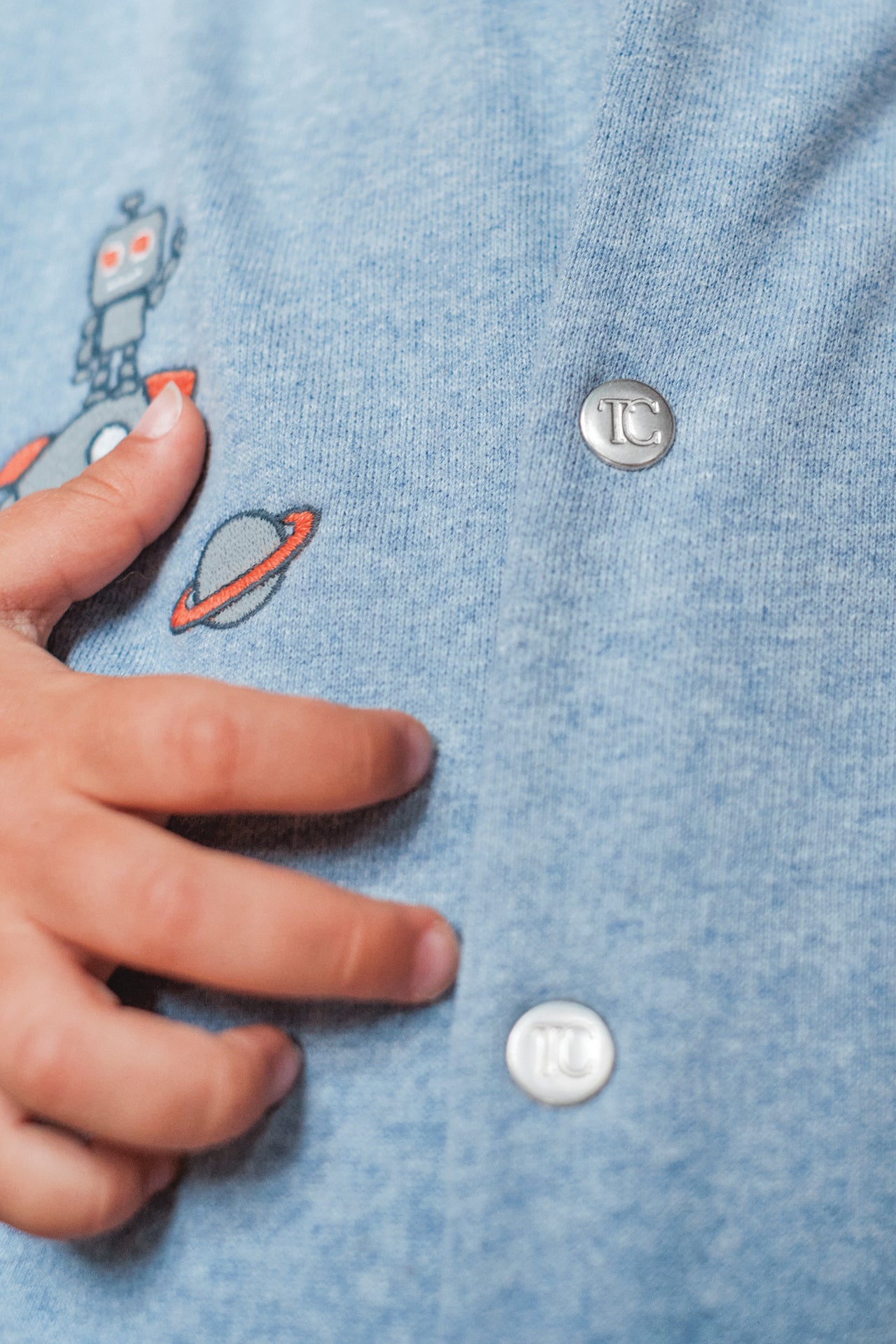 Gilet - Bleu grisé effet bomber