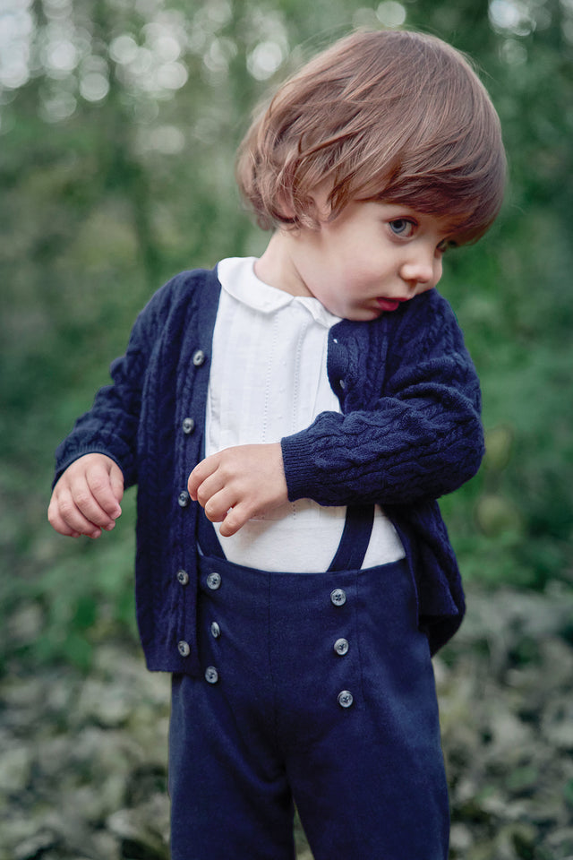 Gilet - Marine 100% cachemire - Image principale