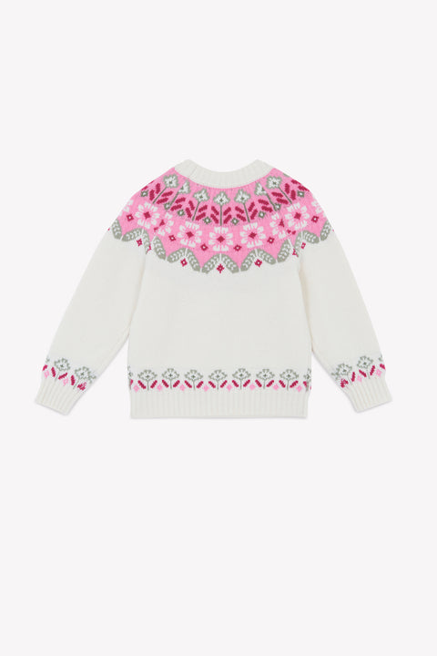 Pull - Ecru motif jacquard - Image principale