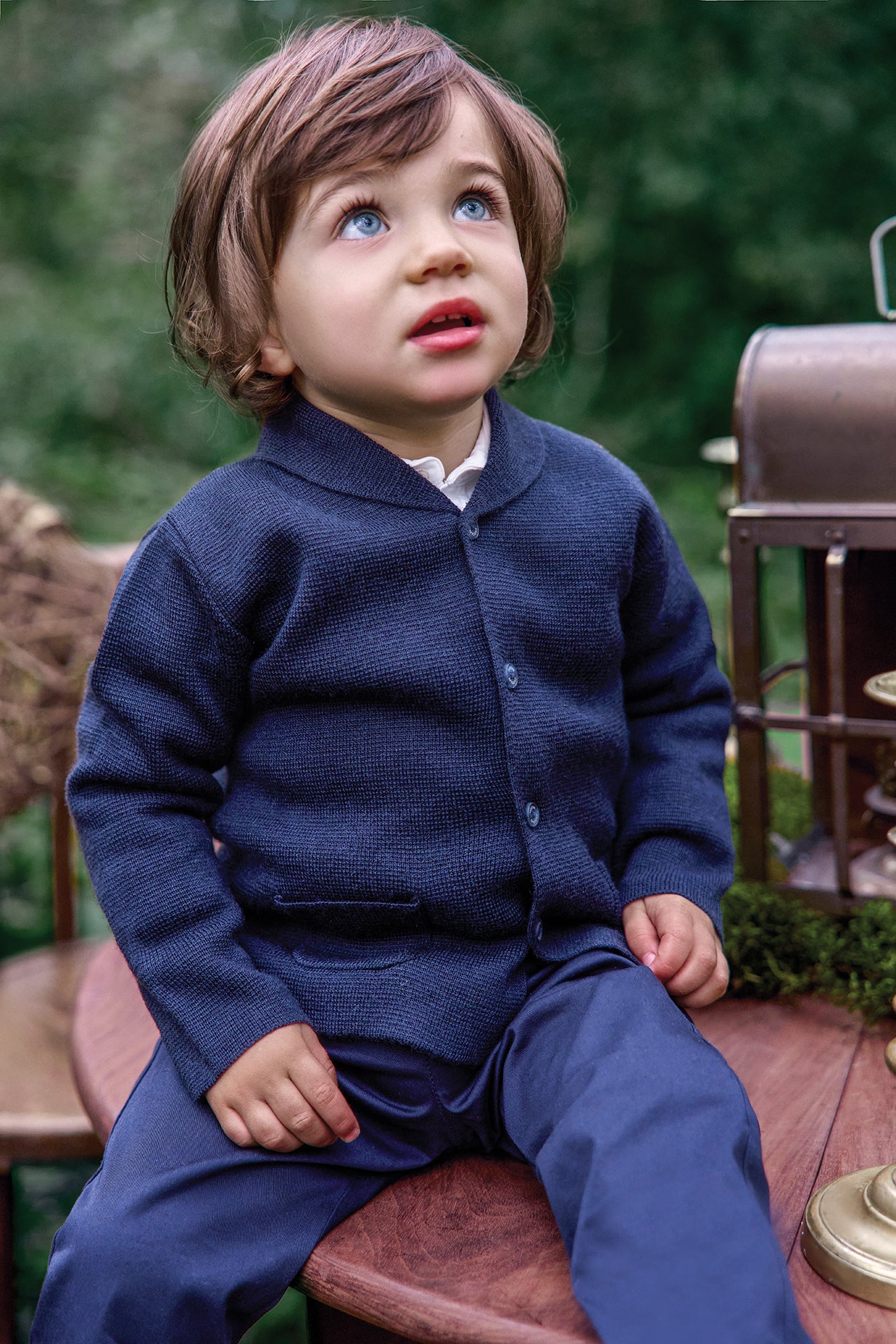 Gilet - Marine maille torsadée