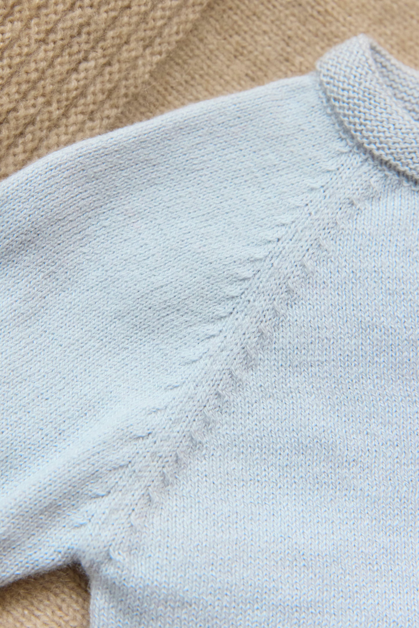 Pull - Bleu broderie hérisson