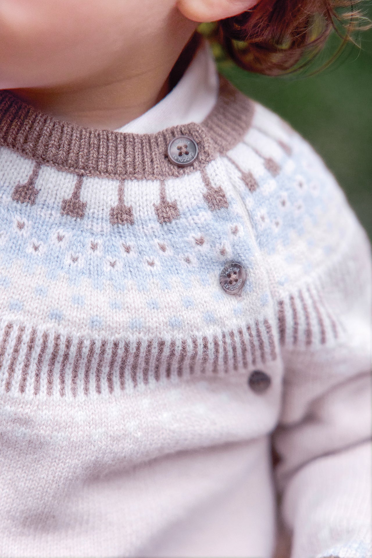 Pull - Beige chiné motif jacquard